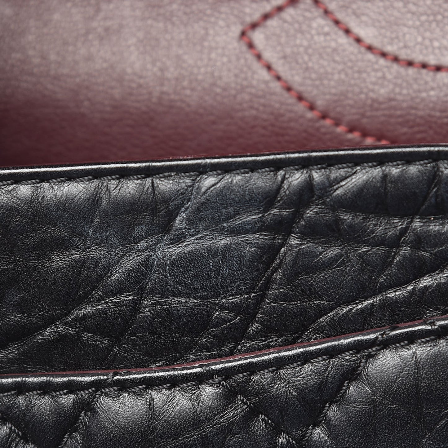 Aged Calfskin Quilted 2.55 Reissue 226 Flap Black
