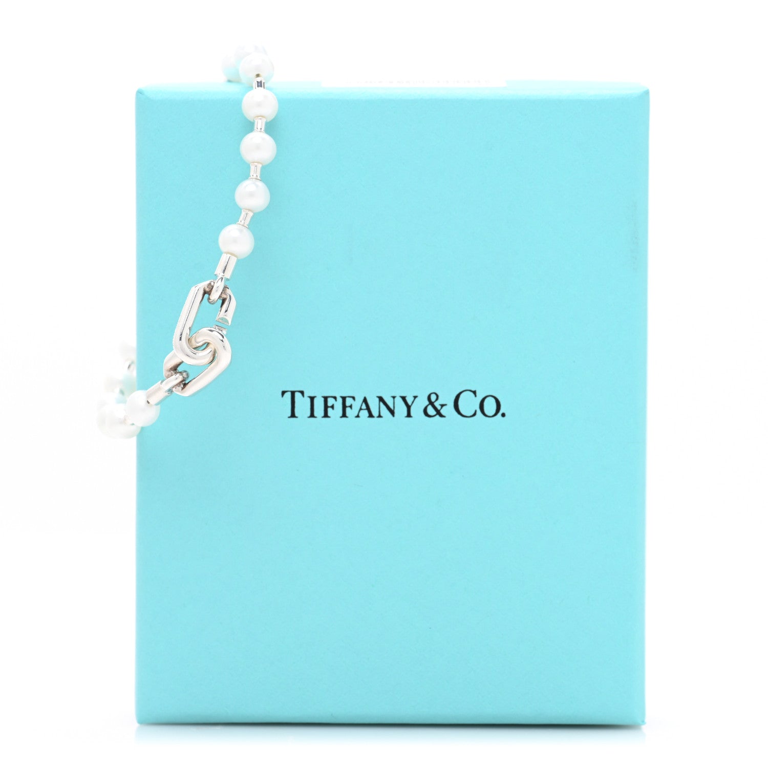 Tiffany Sterling Silver Pearl 5-6mm HardWear Bracelet 4 of 4