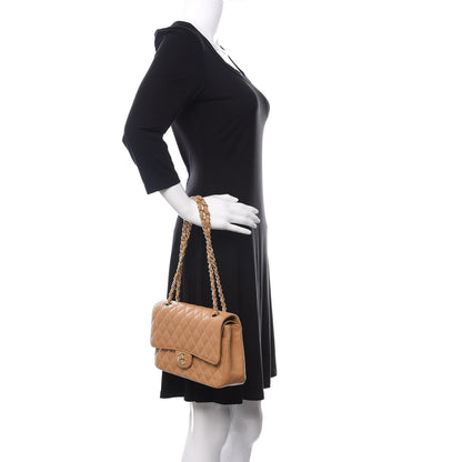 Chanel Caviar Quilted Medium Double Flap Beige 2 of 11