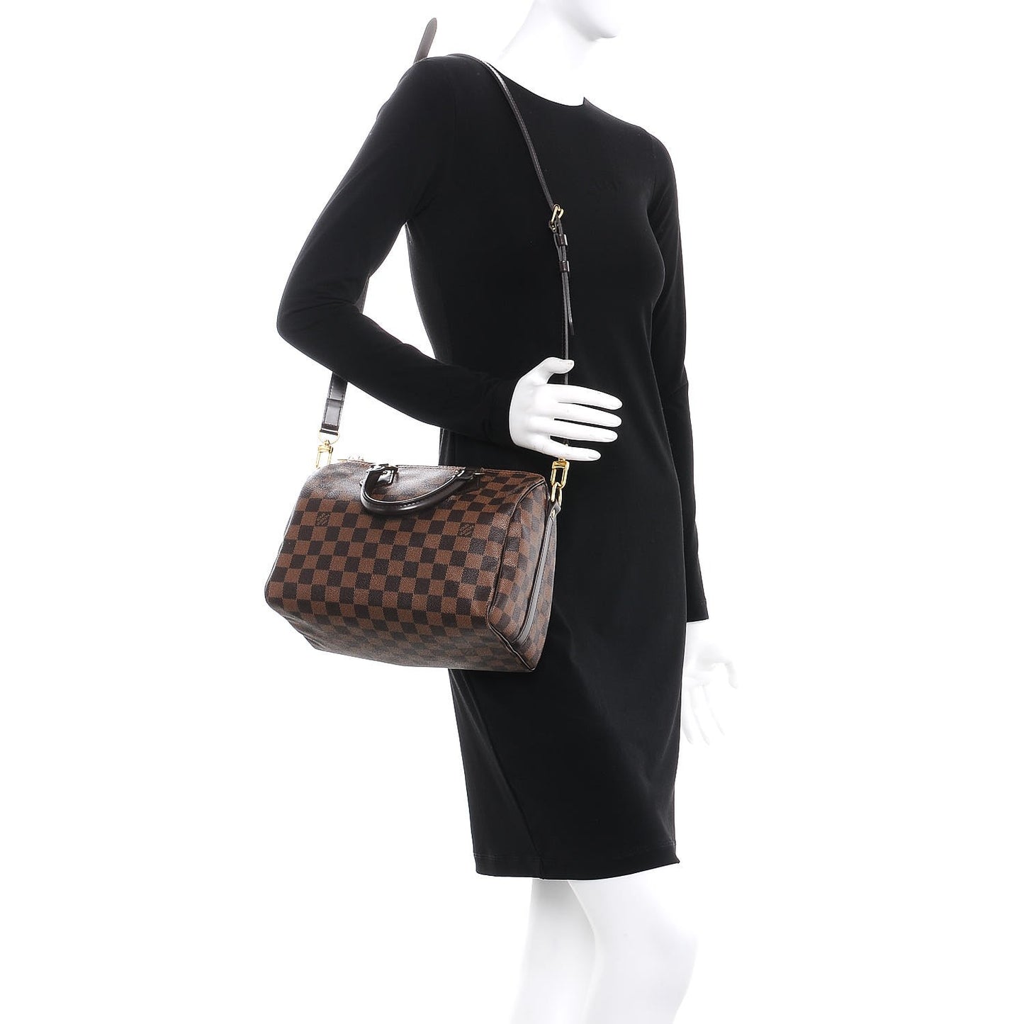 Damier Ebene Speedy Bandouliere 25