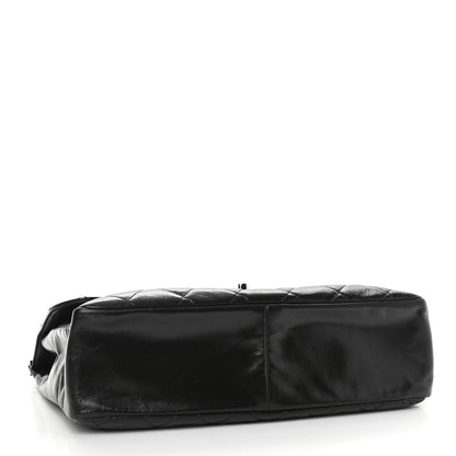 Chanel Glazed Calfskin Quilted Small CC Delivery Tote Black 4 of 9