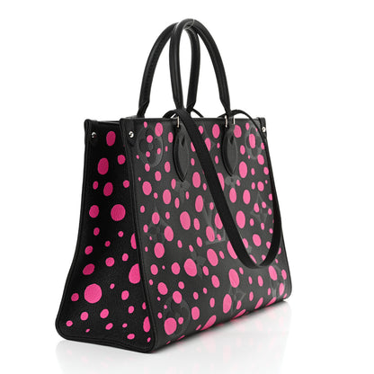 Louis Vuitton LV X YK Empreinte Monogram Giant Onthego MM Black Fuchsia 3 of 9