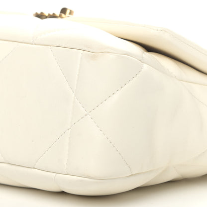 Chanel Lambskin Quilted Medium Chanel 19 Flap White 9 of 9