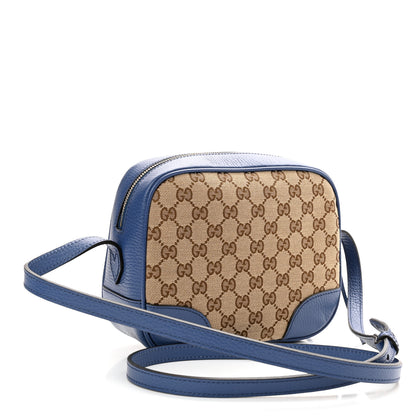 Gucci Monogram Dollar Calfskin Mini Bree Messenger Bag Beige Ebony Caspian 2 of 9