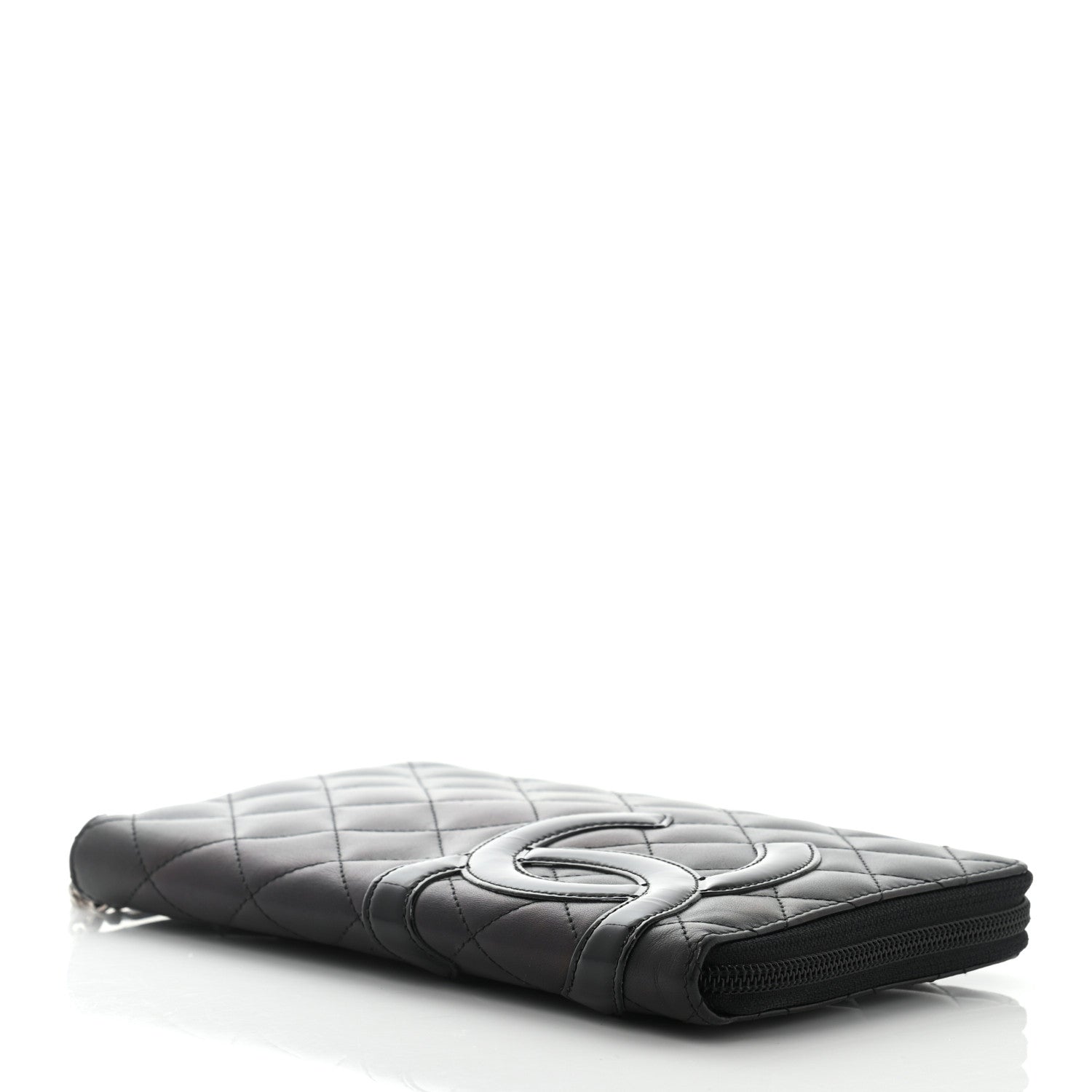 Chanel Calfskin Cambon Zip Around Organizer Wallet Black 4 of 11