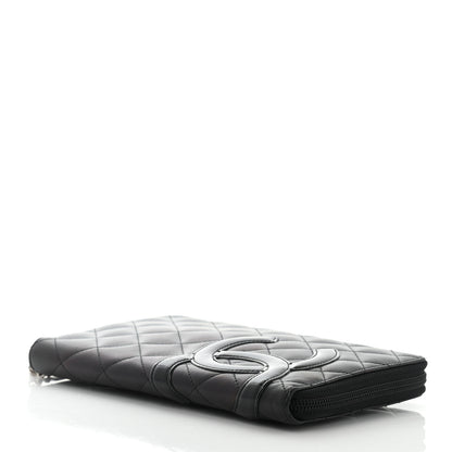 Chanel Calfskin Cambon Zip Around Organizer Wallet Black 4 of 11
