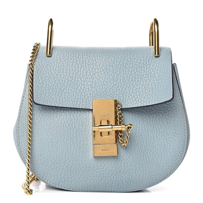 Chloe Grained Lambskin MIni Drew Shoulder Bag Cloudy Blue 1 of 9
