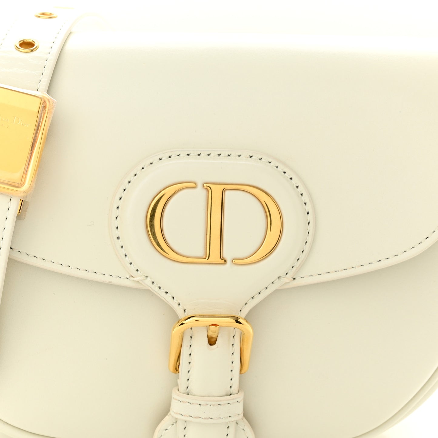 Box Calfskin Small Bobby Bag White