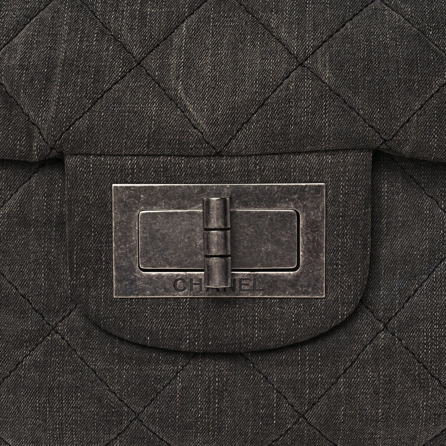 Denim Quilted XXL Reissue Flap Grey