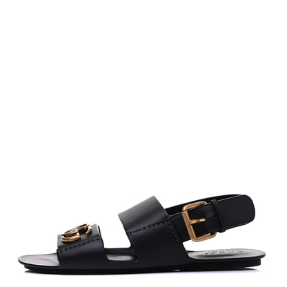 Gucci Calfskin Mens GG Marmont Sandals 7 Black 1 of 8