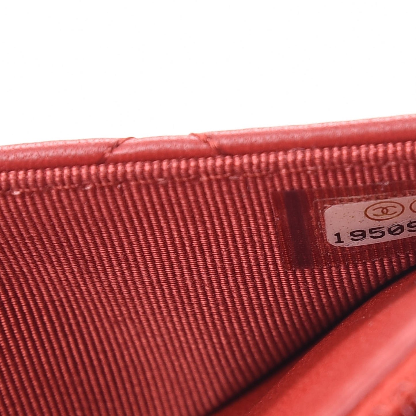 Lambskin Quilted Wallet On Chain WOC Red