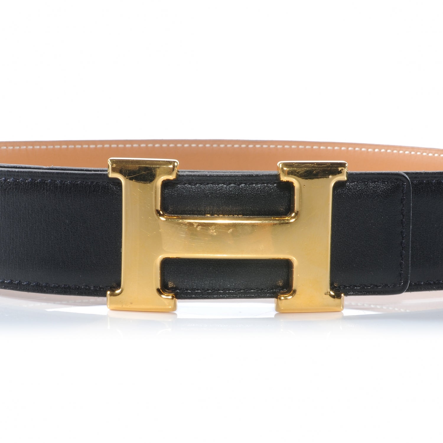 Hermes Box and Chamonix Reversible Constance 32mm H Belt Noir Natural 65 3 of 6