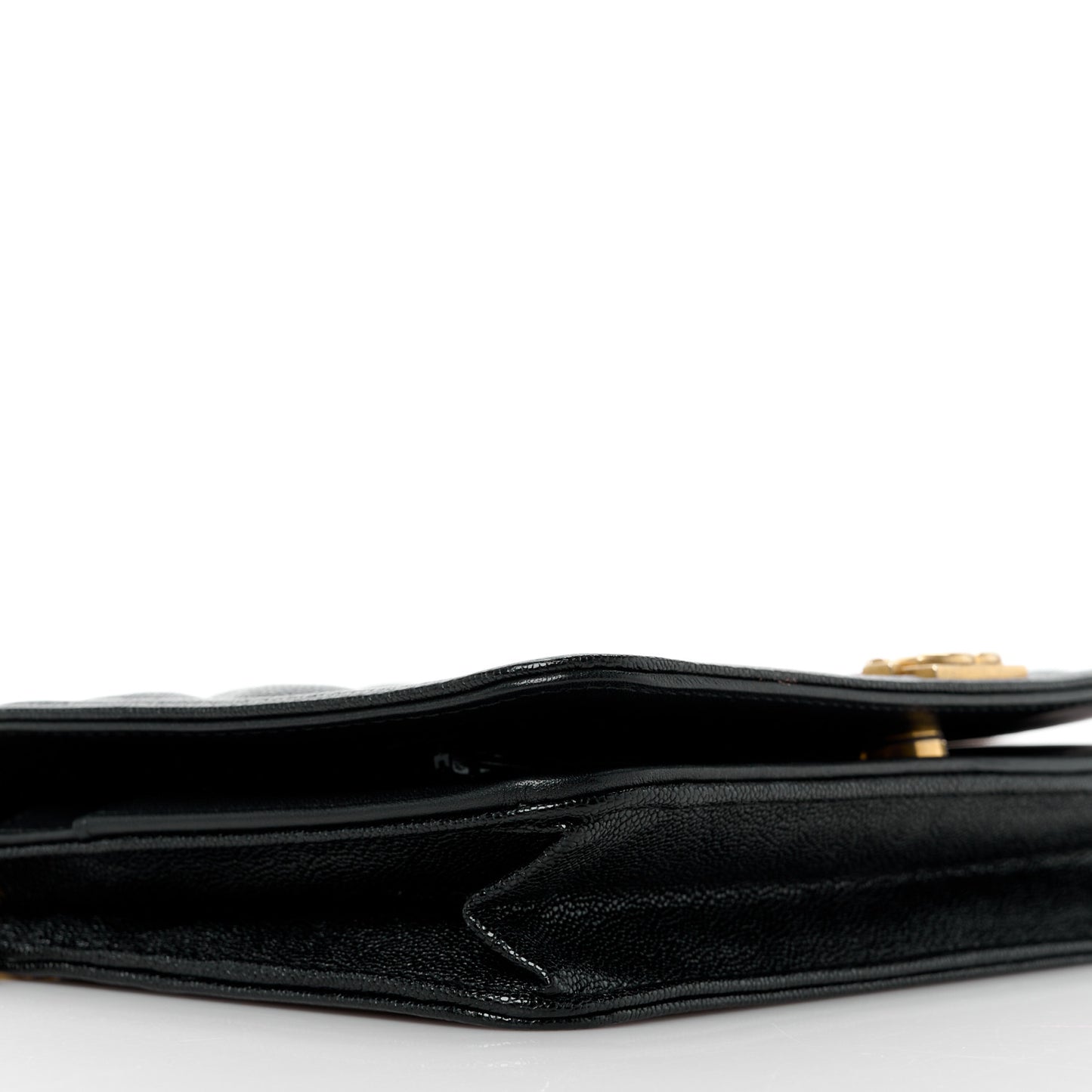 Caviar Quilted Boy Wallet On Chain WOC Black