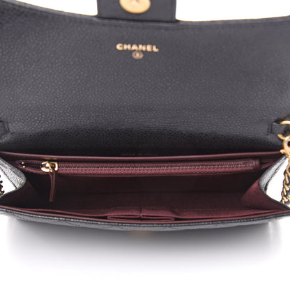 Chanel Caviar Quilted Wallet on Removable Chain Black 5 of 12