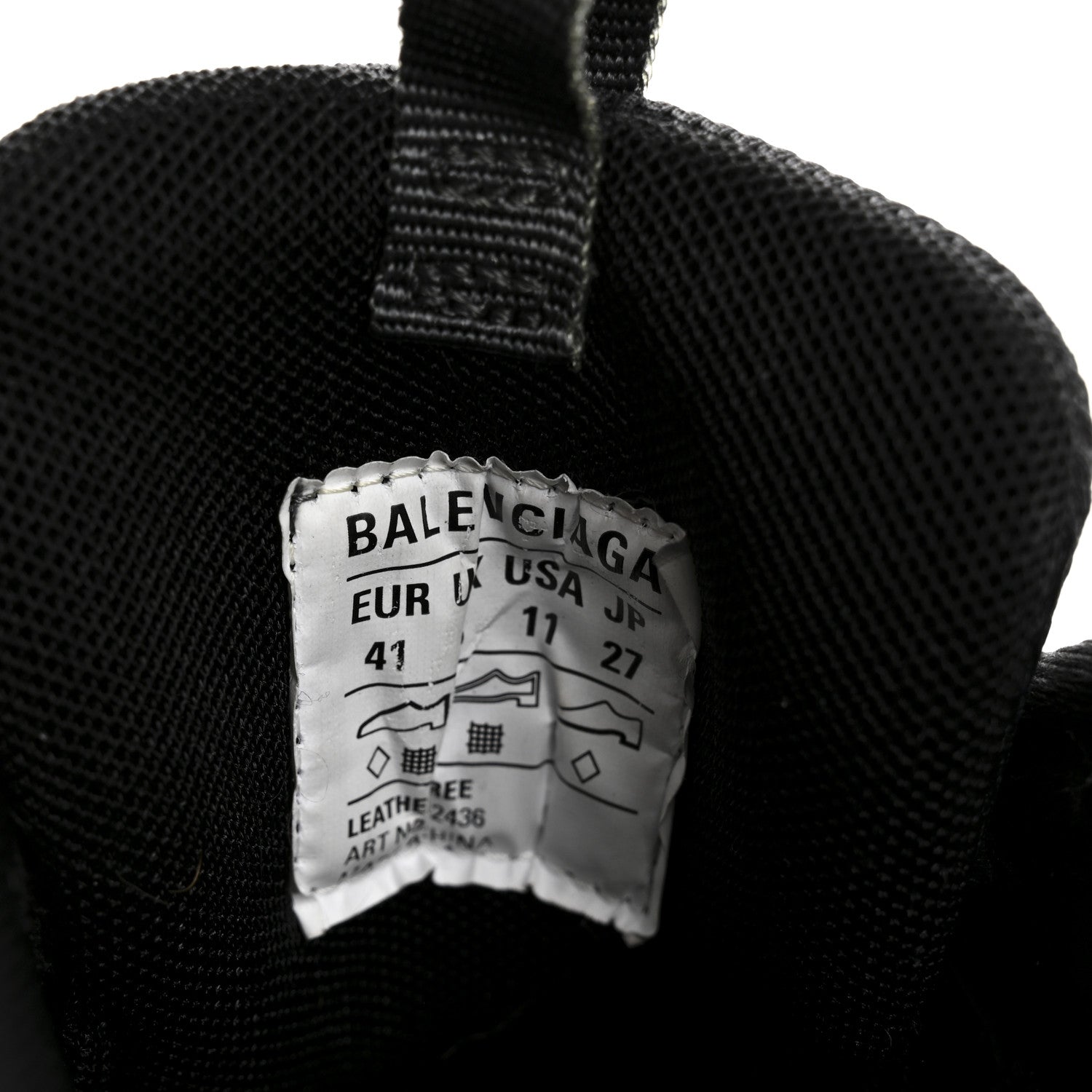 Balenciaga Mesh Rubber Uni-Matte Full Color Womens Track Sneakers 41 Faded Black 9 of 11