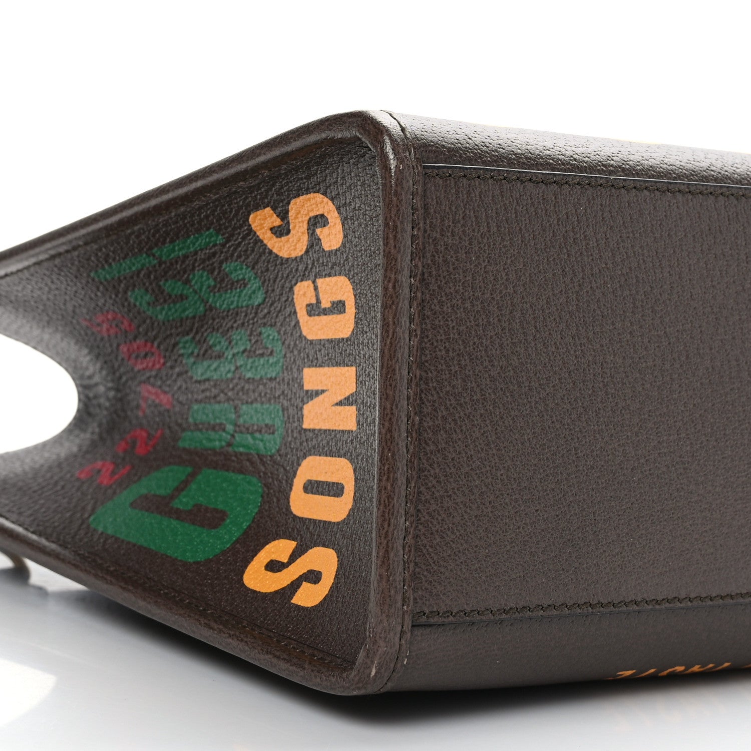 Gucci Textured Dollar Calfskin Gucci 100 Small Tote Bag New Acero Multicolor 7 of 8