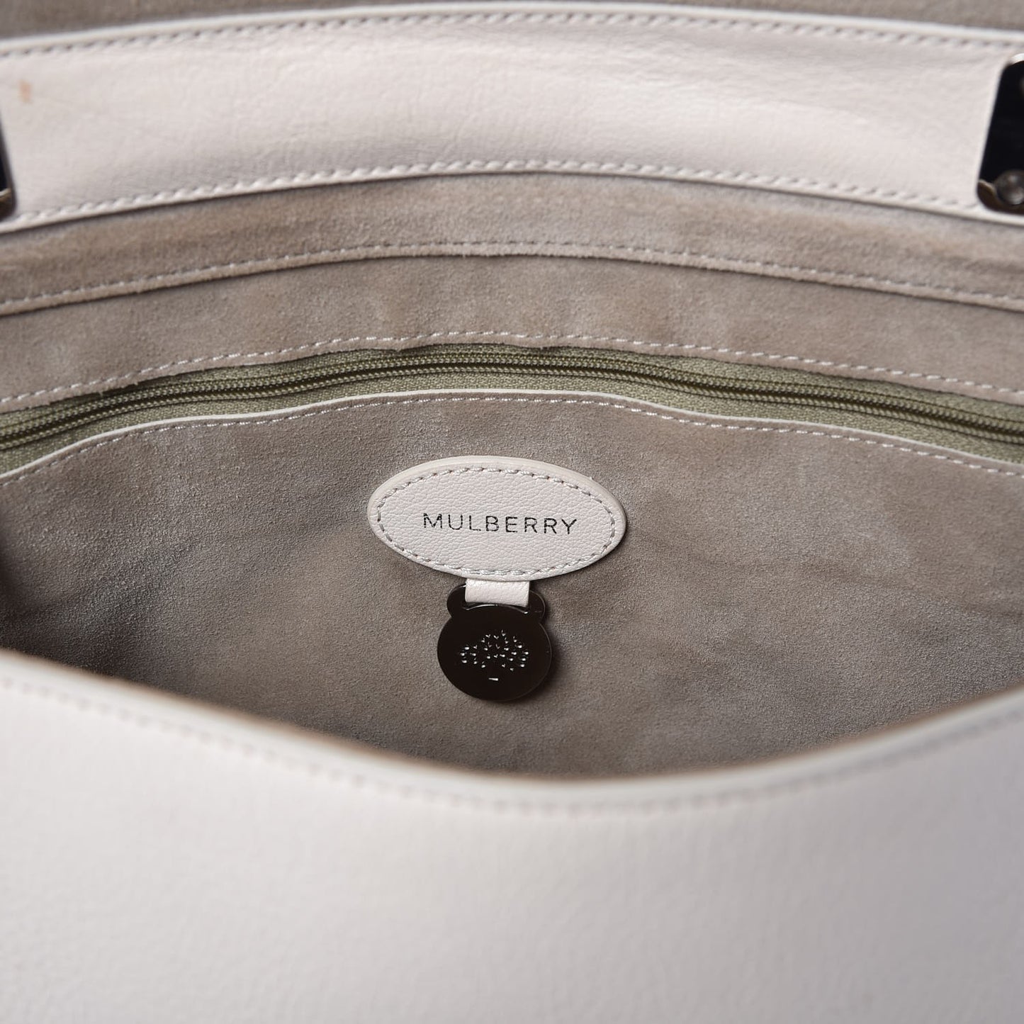 Glossy Goatskin Medium Lily White