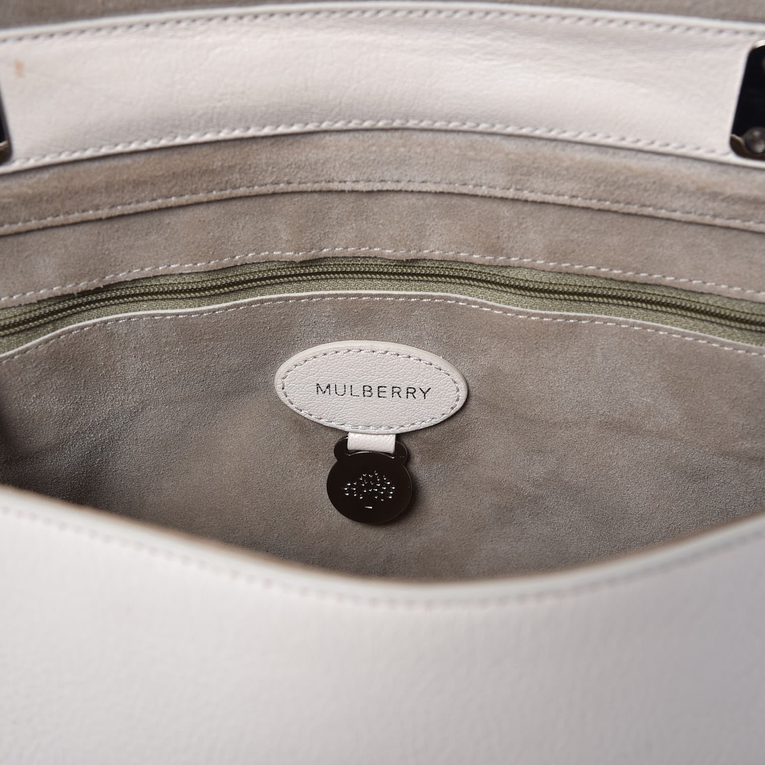 Mulberry Glossy Goatskin Medium Lily White 7 of 12