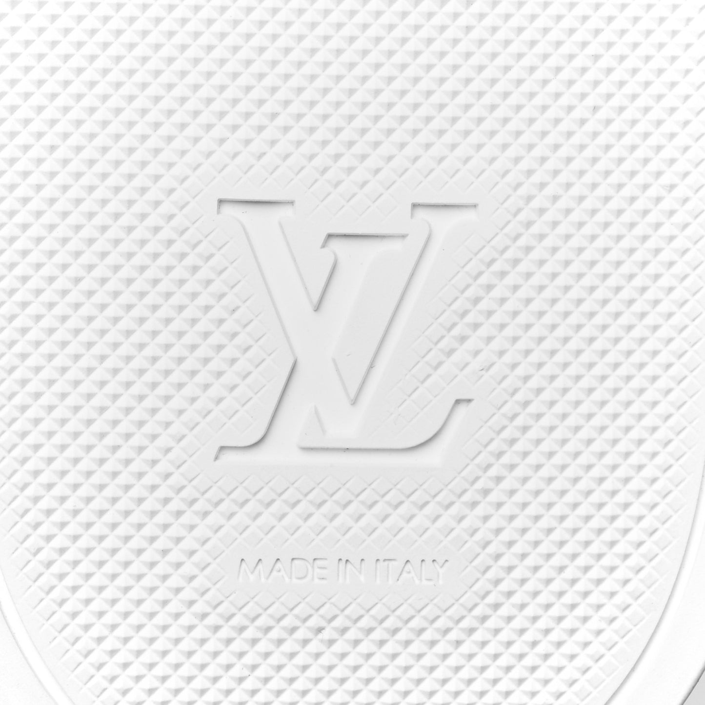 Iridescent Rubber Monogram Mens Waterfront Mules 12 White