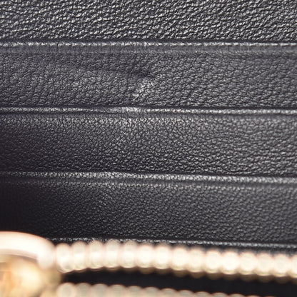 Alexander McQueen Pebbled Calfskin Skull Continental Zip Wallet Black 10 of 12