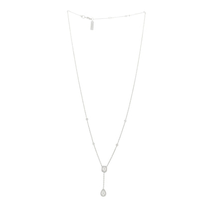 Messika 18K White Gold Diamond My Twin Tie Necklace 3 of 7