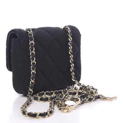 Chanel Jersey Quilted Belt Bag Black 3 of 12