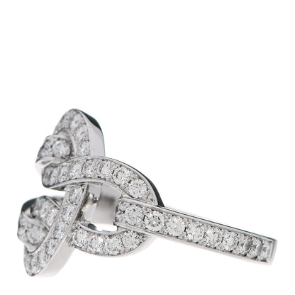Cartier 18K White Gold Diamond Agrafe Ring 59 8.75 3 of 5