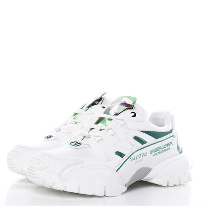Valentino Garavani X UNDERCOVER Calfskin Mens Climbers Sneakers 40 White Smeraldo 3 of 9