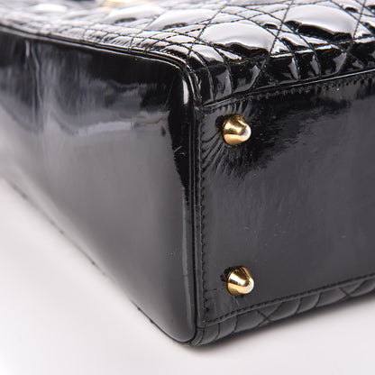 Christian Dior Patent Cannage Large Lady Dior Black 13 of 14