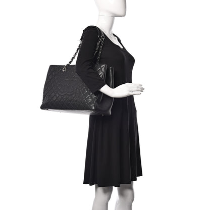 Chanel Caviar Quilted XL Grand Shopping Tote GST Black 2 of 12