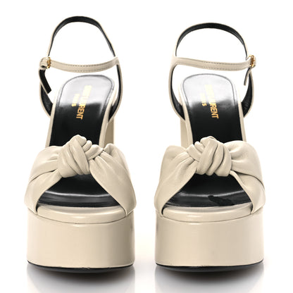 Saint Laurent Vendome Bianca 85 Platform Sandals 38 Pearl 3 of 12