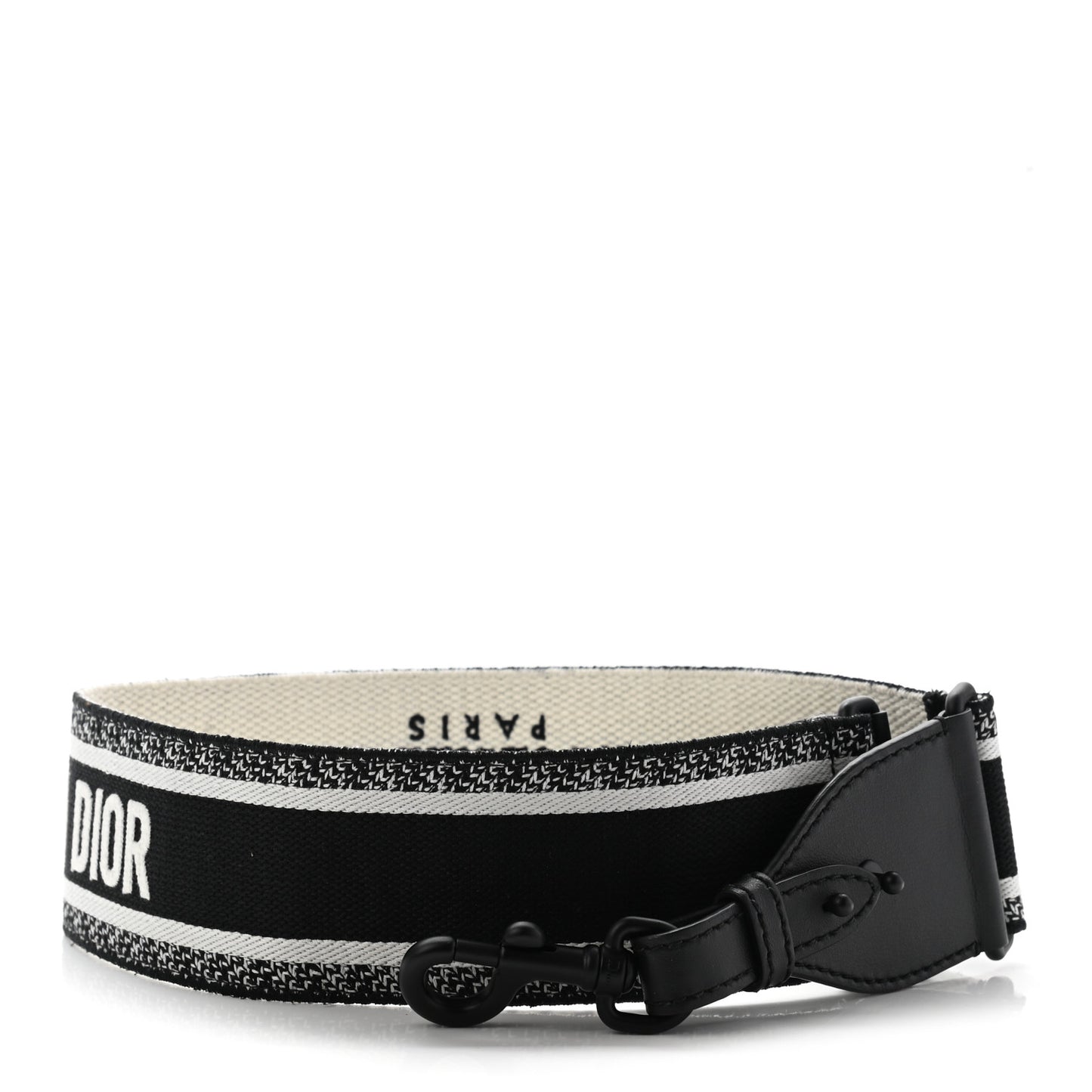 Canvas Embroidered Shoulder Strap Black Ultramatte