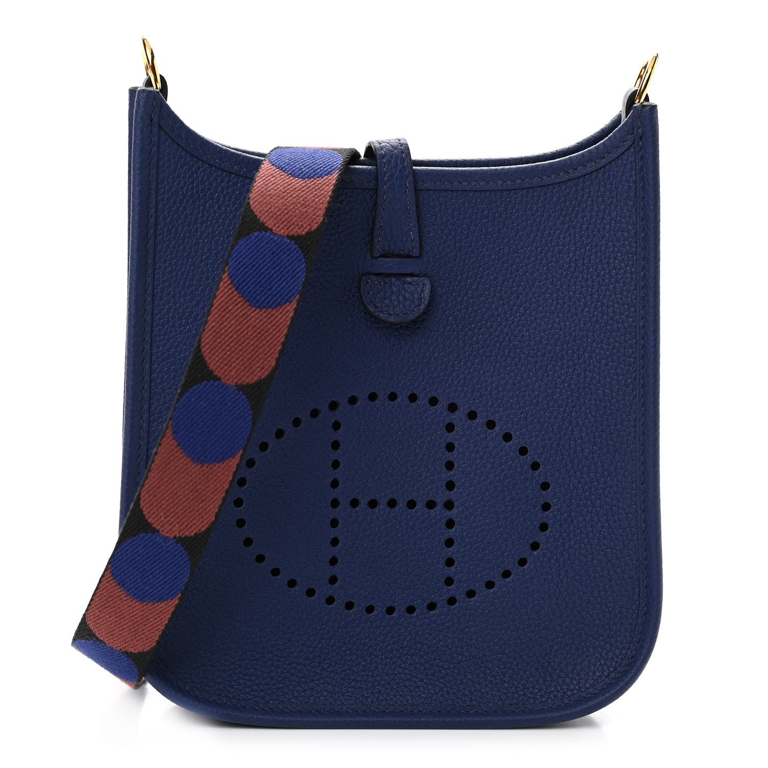Hermes Taurillon Clemence Flipperball Sangle Evelyne TPM Bleu Saphir Black Bleu Saphir 1 of 11