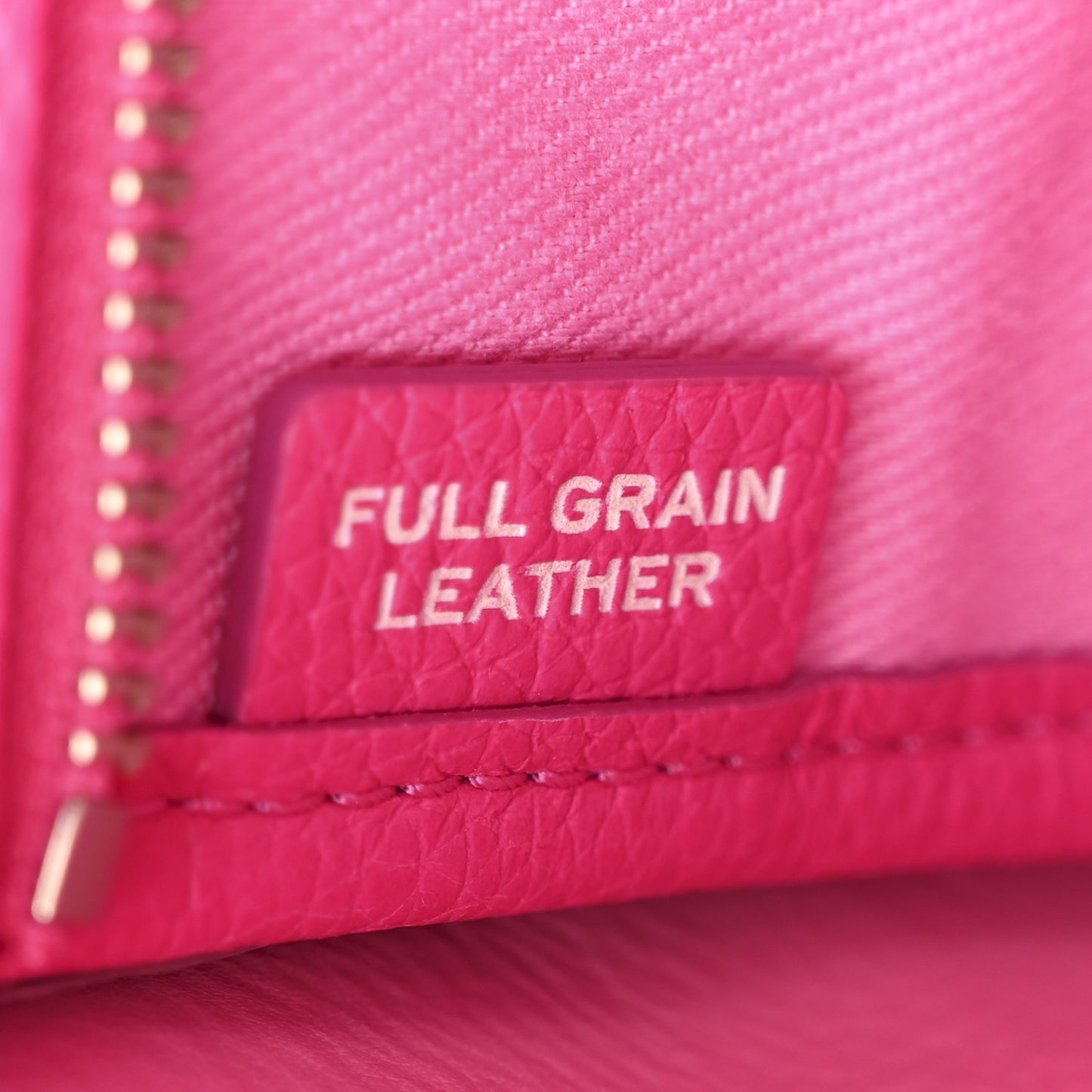 Grained Calfskin Small The Tote Bag Hot Pink