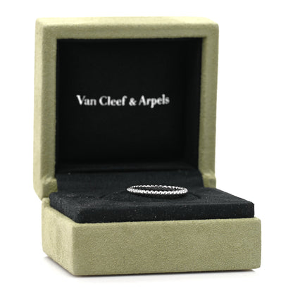 Van Cleef & Arpels 18K White Gold Small Perlee Ring 57 8 5 of 5