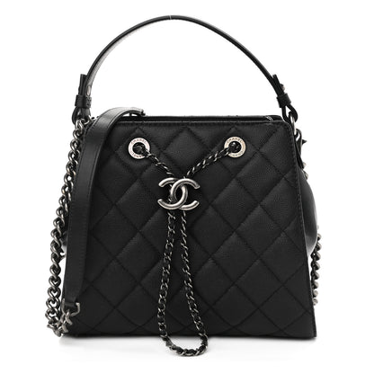 Chanel Caviar Quilted Small CC Bucket Bag Black 1 of 10
