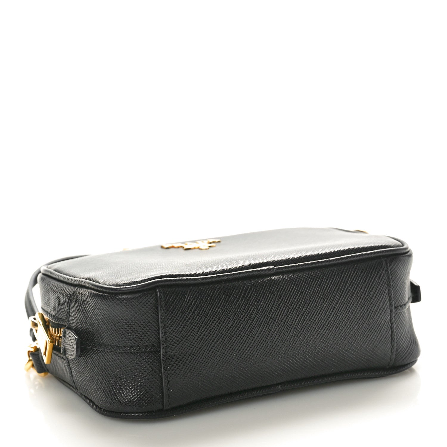 Prada Vitello Daino Medium Double Zip Shoulder Bag Black 4 of 9