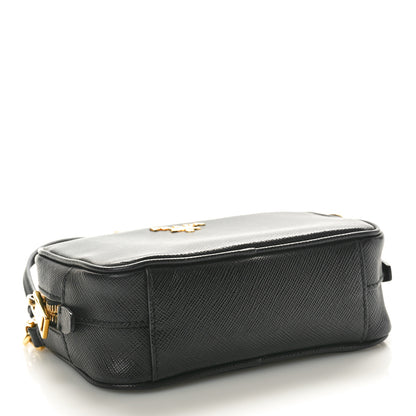 Prada Vitello Daino Medium Double Zip Shoulder Bag Black 4 of 9