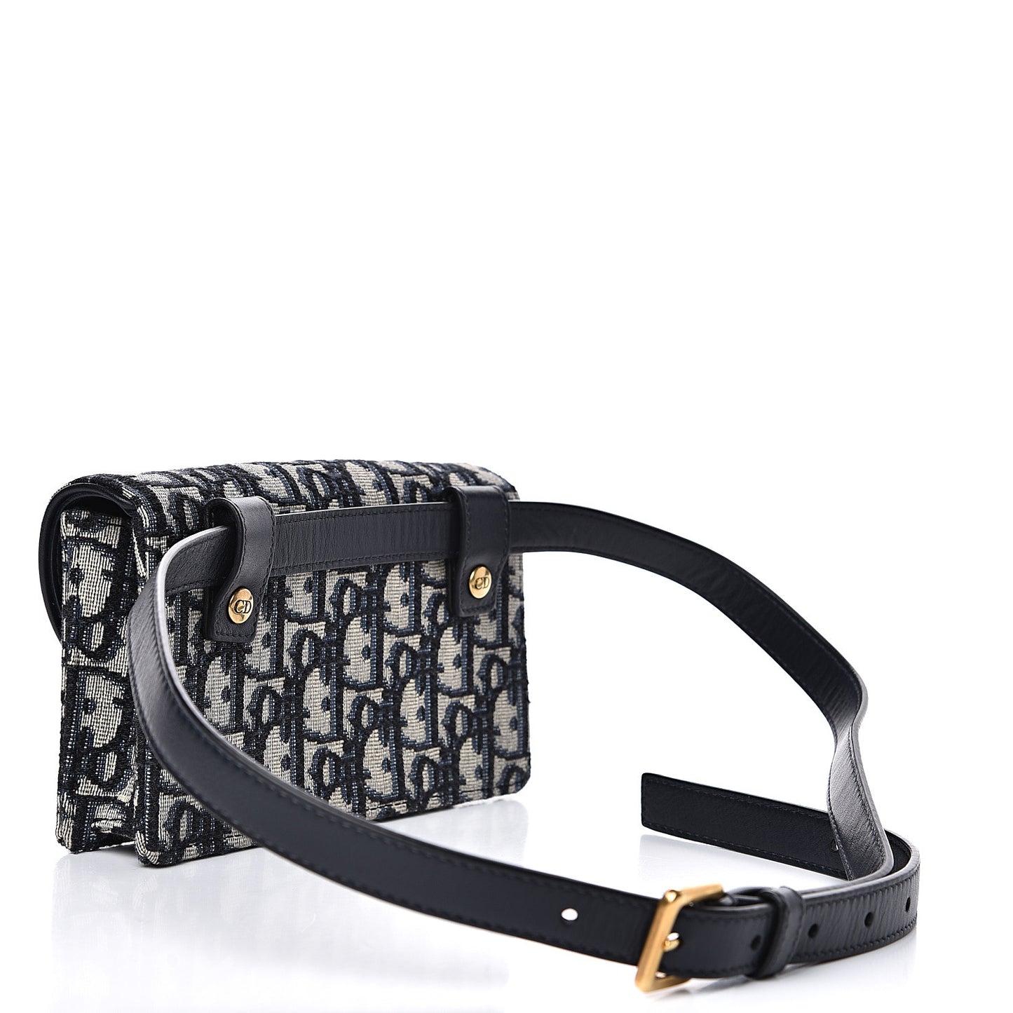 Oblique Saddle Belt Bag Blue