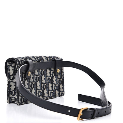 Christian Dior Oblique Saddle Belt Bag Blue 2 of 9