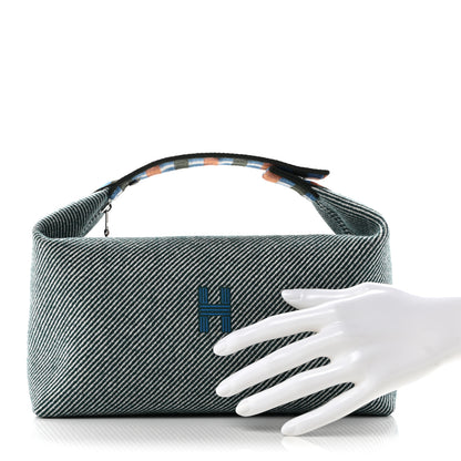 Hermes Wool Large Bride-A-Brac H Natte Pouch Bleu 2 of 6