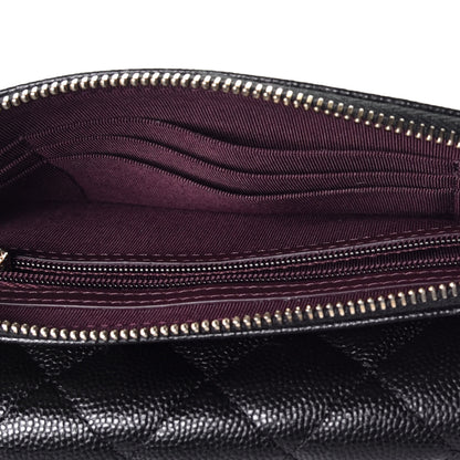 Chanel Caviar Quilted Flap Phone Holder With Chain Black 6 of 11