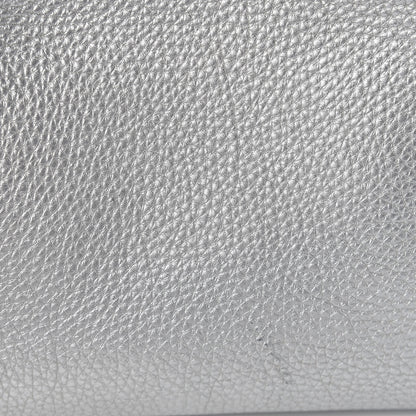 Fendi Cuoio Romano Lux Selleria Medium Peekaboo Iconic Satchel Argento 12 of 12