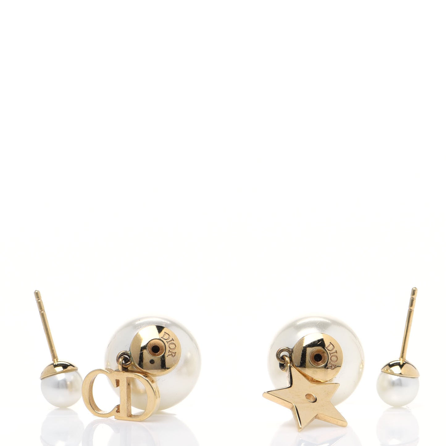 Pearl Mise En Dior Logo Tribal Earrings