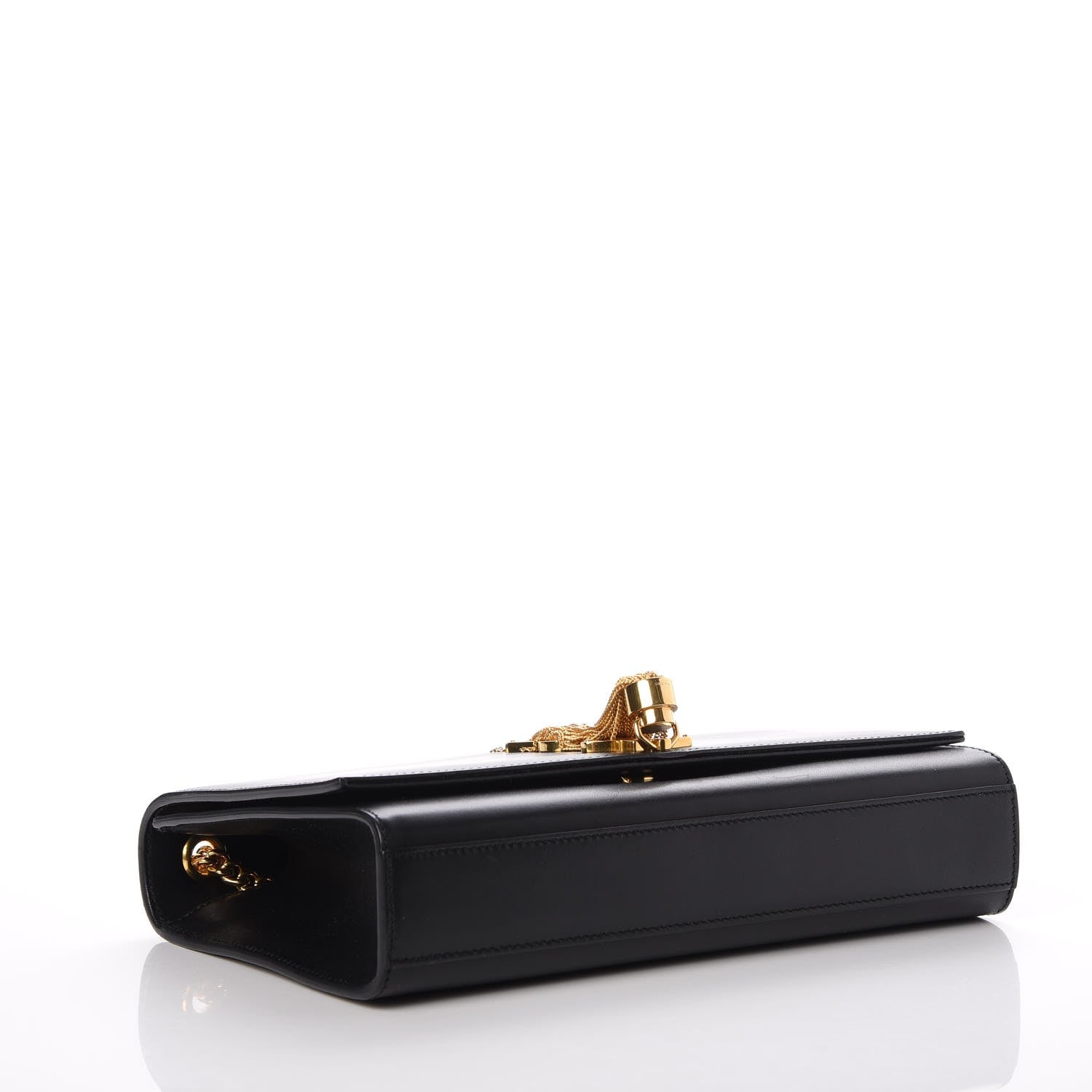 Saint Laurent Smooth Calfskin Medium Classic Monogram Kate Tassel Satchel Black 4 of 9