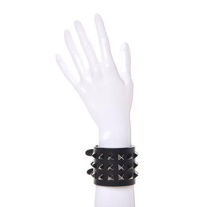 Valentino Garavani Vitello Rockstud Bracelet Black 2 of 5