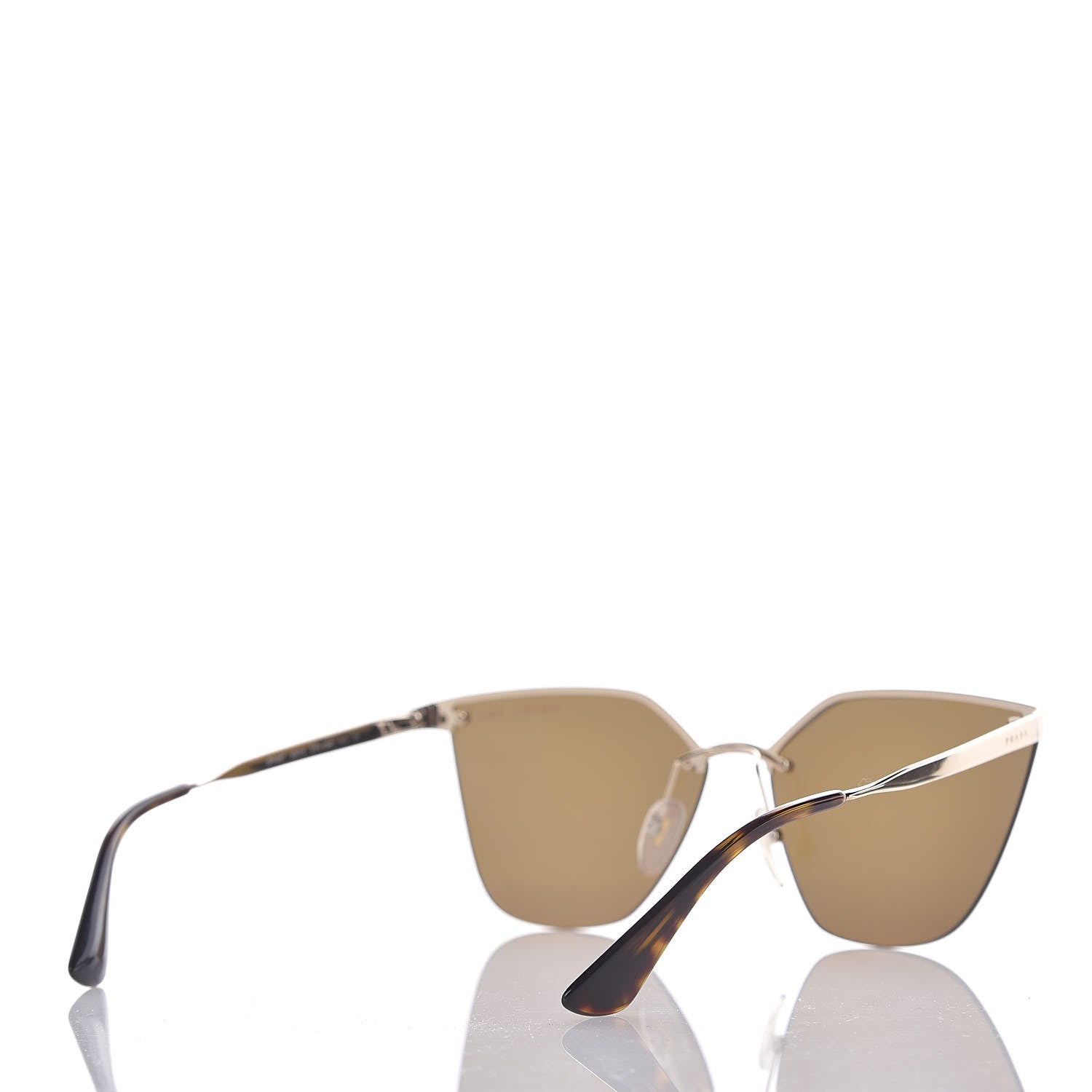 Prada Cat Eye Sunglasses SPR 68T Gold 4 of 7