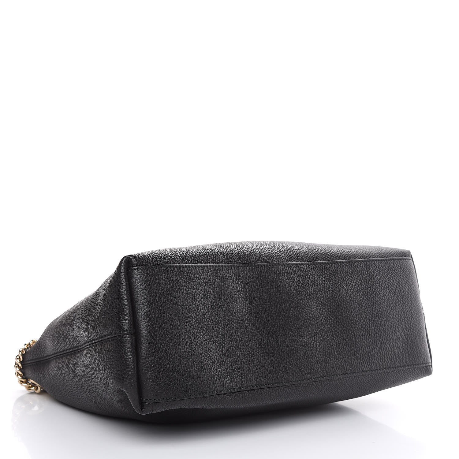 Gucci Pebbled Calfskin Medium Soho Chain Shoulder Bag Black 4 of 9