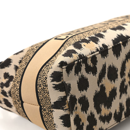 Christian Dior Canvas Mizza Embroidered Medium Leopard DiorTravel Nomad Pouch Beige 10 of 12