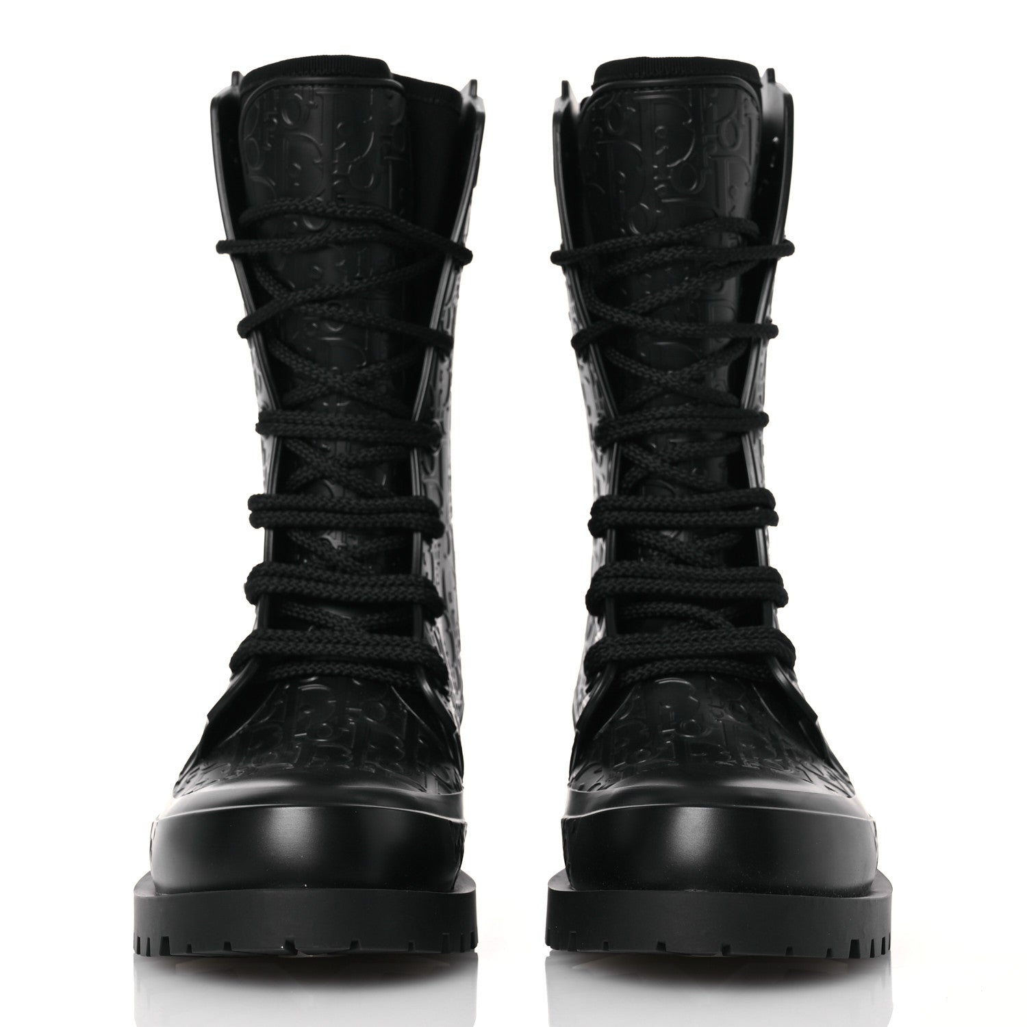 Christian Dior Oblique Rubber Diorcamp Boots 37 Black 2 of 9